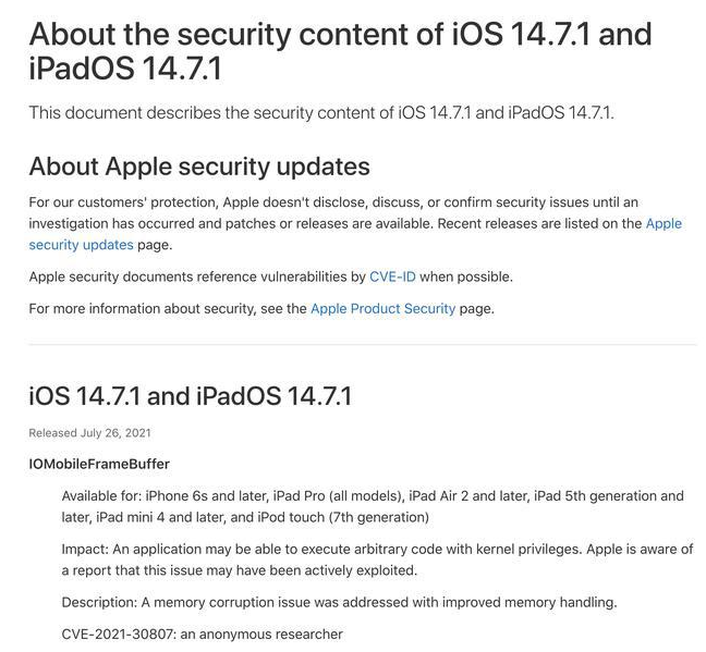 奉贤苹果手机维修分享iOS 14.7.1 正式版更新内容及升级方法 